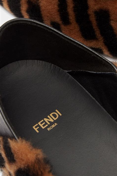 fendi logo slippers
